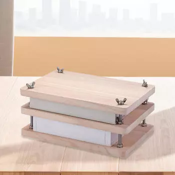 Книжный пресс для переплета книг из дерева Практичный трехслойный переплетный инструмент для