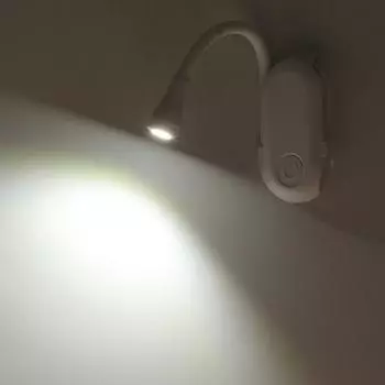 Книжный светильник для чтения, USB-перезаряжаемый, 3 уровня цвета, регулируемая яркость, гибкий, на клипсе для книги