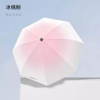 Knock beauty gradual change capsule umbrella women s weather and rain parasol sunscreen UV protection small portable mini pocket umbrella 55cm*8k