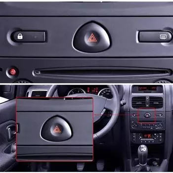 Кнопка аварийной сигнализации, кнопка включения аварийной сигнализации, пластик и металл, высокая надежность, кнопка включения аварийной сигнализации, подходит для Renault Clio II