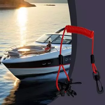 Кнопка экстренной остановки двигателя двигателя, шнур зажигания подвесного мотора с 7 ключами, шнур с кнопкой остановки двигателя для большинства