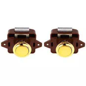 Кнопка блокировки, защелка, дверная ручка шкафа, шкаф для автодома(Золото)