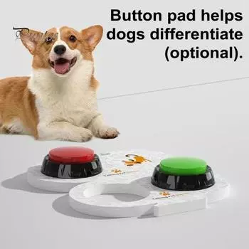 Кнопка для общения с собаками, 30 секунд, повторяемые кнопки для разговора с собаками, кнопка для тренировки, интерактивный инструмент для общения с собаками 3 жёлтый