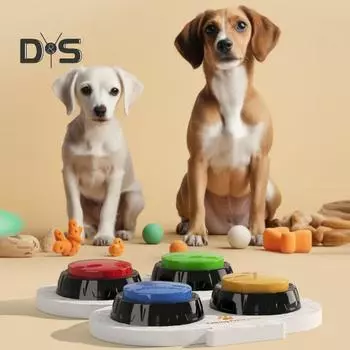 Кнопка для общения с собаками, 30 секунд, повторяемые кнопки для разговора с собаками, кнопка для тренировки, интерактивный инструмент для общения с собаками 1 красный