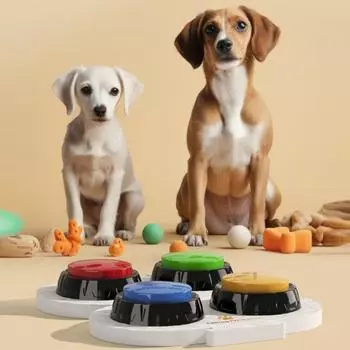 Кнопка для общения с собаками, 30 секунд, повторяемые кнопки для разговора с собаками, кнопка для тренировки, интерактивный инструмент для общения с собаками 1 красный