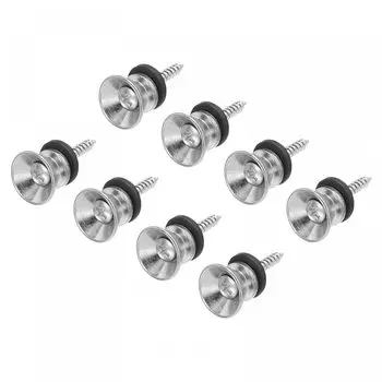 Кнопка для ремня гитары uxcell, держатель для ремня на шею гитары, фиксатор ремня, пинцет с маленьким концом, металлический серебристый с фетровой шайбой для бас-гитары, 8 комплектов