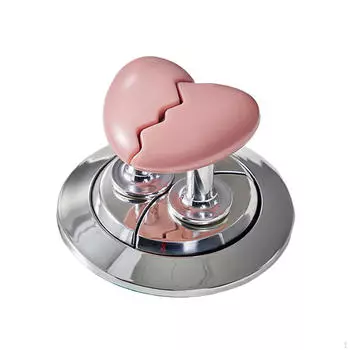 Кнопка для унитаза в форме разбитого сердца, удобный инструмент для женского маникюра розовый