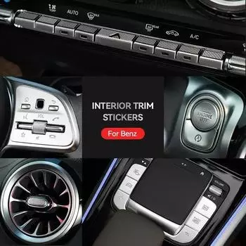 Кнопка кондиционера автомобиля центральное управление мышью и зажигание декоративная крышка отделка наклейка для Mercedes Benz GLB GLA AB CLA