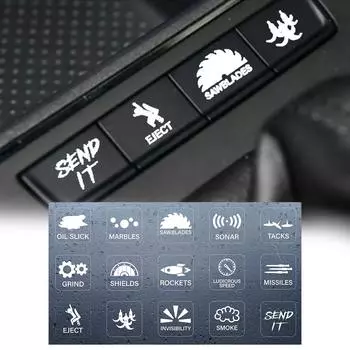 Кнопка окна автомобиля Креативные наклейки на переключатель Подъемник Новинка Наклейки Наклейка на салон автомобиля Украшения Автомобильные аксессуары Наклейка белый