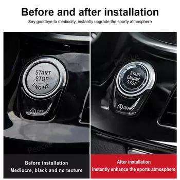 Кнопка переключения двигателя Crystal Start Stop для BMW G30 G12 G08 F10 F20 F06 F12 F32 F33 F36 F30 Крышка кнопки переключения Автомобильные аксессуары чёрный