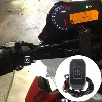 Кнопка переключения на руле мотоцикла, устойчивая к коррозии, водонепроницаемая, универсальная, подходит для переключателя света на руле, кнопочный аксессуар для фар красный