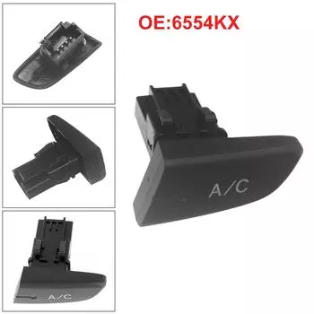 Кнопка переключения переменного тока кондиционера 6554KX для Peugeot 107 Citroen C1 Toyota Aygo чёрный