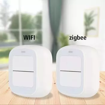 Кнопка переключения сцен Простое управление WiFi/ZigBee Интеллектуальная связь Умный контроллер Легкая автоматизация для умного дома Мини-переключатель с двумя кнопками wifi version