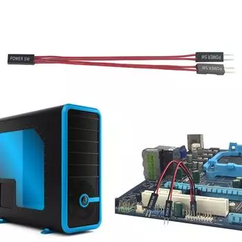 Кнопка питания внешнего ПК, корпус настольного компьютера, кнопка сброса переключателей, разветвитель кабеля питания для домашнего офиса, интернет-кафе 1