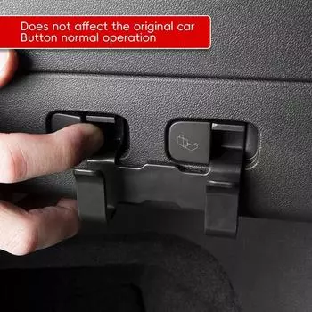 Кнопка сиденья на заднем багажнике автомобиля для Tesla Model Y, держатель для сумок для покупок, вешалка для зонта, внутреннее хранилище 2021-2024 чёрный