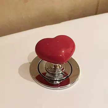 Кнопка смыва унитаза Кнопка смыва унитаза Сердце Нажимная кнопка для унитаза Любовь Кнопка смыва унитаза Бак для воды в ванной Цветная ручка-нажим Помощь