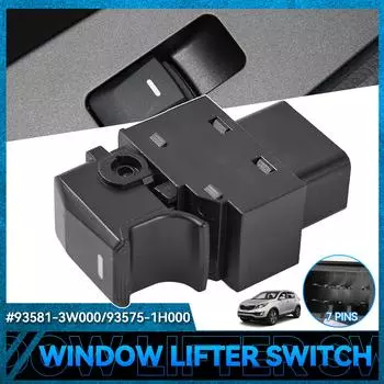 Кнопка стеклоподъемника переключателя управления стеклоподъемником автомобиля #93575-1H000 369510-1000 93581-3W000 Для Kia Sportage 2011-2016 935751H000 935813W000 чёрный