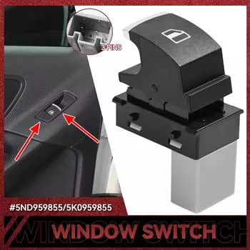 Кнопка управления стеклоподъемником для VW Jetta Tiguan Caddy Golf MK5 MK6 Passat Touran Seat MK2 5ND959855 5K0959855 5ND 959 855