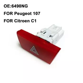 Кнопка включения аварийной сигнализации для Citroen C1 Peugeot 107 Toyota Aygo 6490NG, замена автоматического двойного мигающего выключателя света