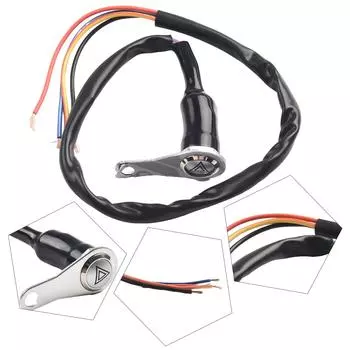 Кнопка включения/выключения на руле с красным светодиодом для мотоцикла, противотуманная фара