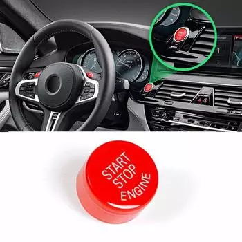 Кнопка выключателя двигателя Start Stop для BMW 1 2 3 4 5 6 7 X1 X3 X4 X5 X6 Series Двигатель Power Ignition Start Stop Кнопка замены красный