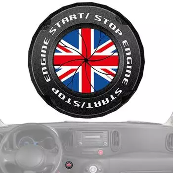 Кнопка запуска Автомобильные аксессуары Креативный чехол для кнопки запуска Автомобильные аксессуары Автомобильная запасная кнопка чёрный