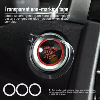 Кнопка запуска двигателя автомобиля, джойстик, автомобильная кнопка запуска одним нажатием, крышка стартера, рычаг запуска одной кнопкой, декор салона автомобиля синий