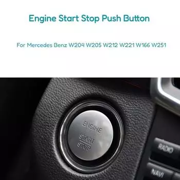 Кнопка запуска и остановки двигателя, бесключевой выключатель зажигания для Mercedes Benz W164 W205 W212 W213 W164 W221, автомобильные аксессуары 2215450714 красный