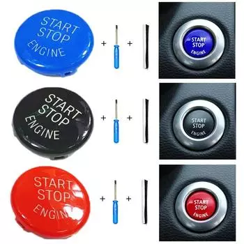 Кнопка запуска и остановки двигателя Замена крышки для BMW Z4 E89 Для BMW X5 E70 X6 E71 X3 E83 E84 Для BMW E90 E91 E92 E93 3 серии E60 E87 красный