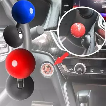 Кнопка запуска Push Start Ball-Bar Крышка кнопки автоматического зажигания Автомобильная кнопка One-Touch Rocker Двигатель автомобиля Push Start Stop Рычаг красный