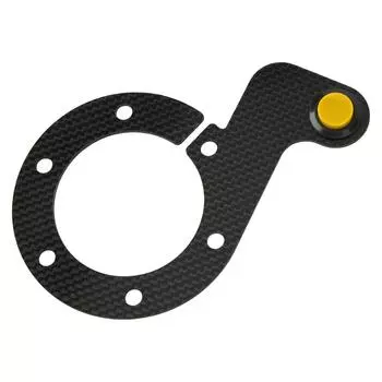 Кнопка звукового сигнала на рулевом колесе с 6 отверстиями из углеродного волокна, удобная сенсорная замена для MOMO жёлтый