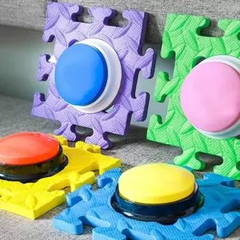 Кнопки для домашних животных, противоскользящий коврик для общения с домашними животными, инновационный коврик для игр с домашними животными, напольный коврик для домашних ванных комнат 16cm оранжевый