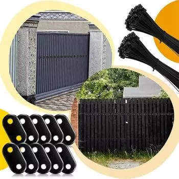 Кнопки для защитного экрана Yousheng с хомутами-застежками Комплект для крепления защитного экрана для ограждения, всепогодные аксессуары для установки защитного экрана для перил балкона 50pcs