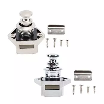 Кнопочная защелка без ключа Удобная улучшенная безопасность Простая установка для автодома, яхты, автодома Cara Chrome