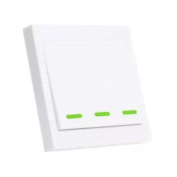 Кнопочный настенный выключатель, пульт дистанционного управления, панель включения/выключения, 433 МГц, беспроводной радиочастотный передатчик дистанционного управления с наклейками, свободное положение, гибкий 3CH белый