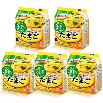 Knorr Пышный яичный суп с пониженным содержанием соли 5 порционных пакетов x 5 Ajinomoto с пониженным содержанием соли 30%