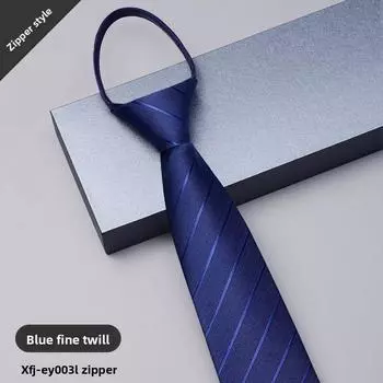 Knot Business Men Free Tie With Stripe And Irregular Line Design For Office Look Blue Fine Stripes