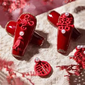 knot Chinese Style DIY Nail Decoration New Year Nail Art Pearl Ornaments Nail Art Zinc Zinc Alloy Jewelry 1