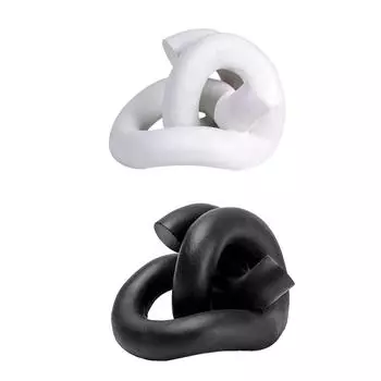 Knot Sculpture Decorative Crafts Boho Birthday Gift Minimalist Desktop Decoration for Living Room Farmhouse Office Shelf Bedroom чёрный