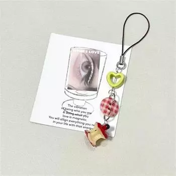 Knotbow Beaded Phone Lanyard Sparkling Phone Chain Y2K Phone Charms Bag Keychain 10