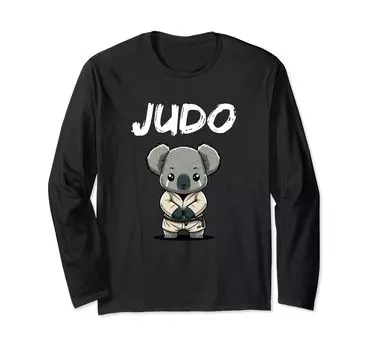 Koala Judo Gi Martial Arts Koala Long Sleeve T-Shirt чёрный