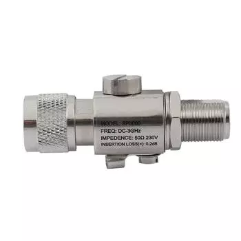 Коаксиальный грозозащитный фильтр N Male to N Female для всех диапазонов DC3GHz