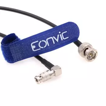 Коаксиальный кабель Eonvic 6G SDI 4K, прямоугольный, высокой плотности, разъем Micro BNC, разъем BNC для мониторов Blackmagic Video Assist 3G и 12G, 5 дюймов чёрный