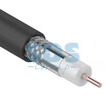 Коаксиальный кабель Proconnect 01-2205-1 Коаксиальный кабель Rg-6u Ccs al al 48, 75 Ом, отсек 100 м, черный