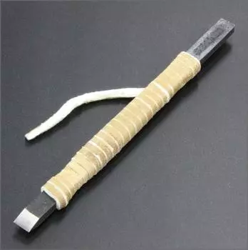 Kobaido Seal Engraving Leather Double 8mm in Knife, Square, Wrapped, Edged, [Made Japan]