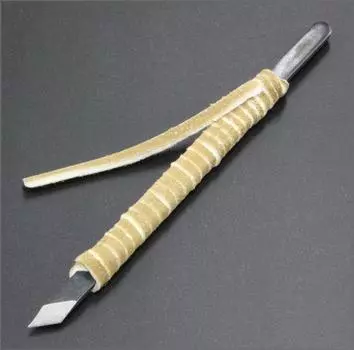 Kobaido Seal Engraving Square Leather Slanted Single 6mm Sword, Type, Wrapped, Sword, Edge,