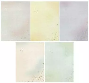 Кобайдо Кана Рёси размер 50 листов 10 листов «Хадзуки» Полукайси (5 узоров, каждый)