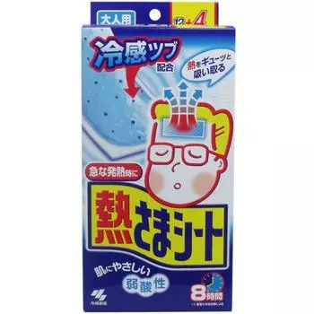 Kobayashi Pharmaceutical 8 Hour Netsusama Sheet для взрослых, набор из 2 листов 12+4