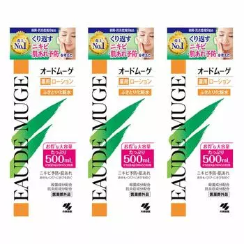 Kobayashi Pharmaceutical Eau de Mouge Лечебный лосьон Лосьон для протирания x 3 шт. Набор для лечения акне распродажа (500 мл) [Квазинаркотик]
