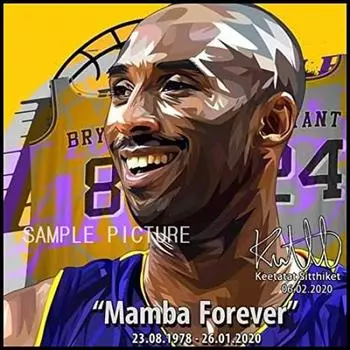 Коби Брайант Лос-Анджелес Лейкерс Дизайн C NBA Баскетбол Зарубежные виды спорта Художественная панель Деревянный настенный постер для использования в интерьере Художественная панель (Только 2626см)